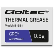 Pasty i materiały termoprzewodzące - Qoltec Pasta termoprzewodząca | 4.63W/m-K | 0,5g | szara (51651) - miniaturka - grafika 1