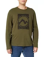 Koszulki męskie - camel active T-shirt męski, brązowy (Olive Brown), M - miniaturka - grafika 1