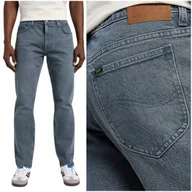 Spodnie męskie - Lee RIDER SLIM Natural Grey lekko dopasowane szare spodnie jeansowe W36 L32 - miniaturka - grafika 1