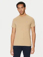 Koszulki męskie - Tommy Jeans T-Shirt Jaspe DM0DM20363 Beżowy Slim Fit - miniaturka - grafika 1