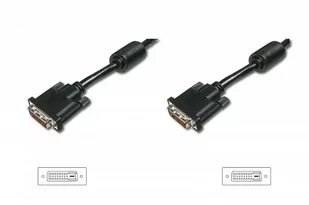 Assmann Kabel połączeniowy DVI-D 24+1 dual link, męsko / męski, 2x ferryt, dł.2m - czarny - Kable komputerowe i do monitorów - miniaturka - grafika 2