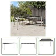 Stoły ogrodowe - The Living Store Stół ogrodowy - biały - 250x100x75cm - rattan PE i szkło hartowane - Stół Ogrodowy - miniaturka - grafika 1