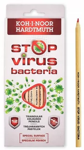 Koh I Noor Kredki Stop Virus Bacteria 12 kolorów 399779 - Kredki, ołówki, pastele i pisaki - miniaturka - grafika 1