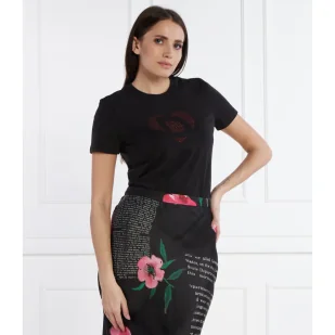 Desigual T-shirt | Regular Fit - Koszulki i topy damskie - miniaturka - grafika 1