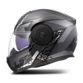 Kaski motocyklowe - Kask Szczękowy LS2 FF902 Scope II CzarnyS - miniaturka - grafika 1