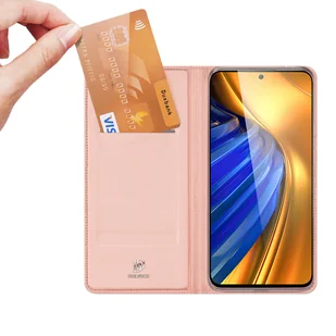 Dux Ducis Skin Pro kabura etui pokrowiec z klapką Xiaomi Poco F4 5G różowy - Etui i futerały do telefonów - miniaturka - grafika 2