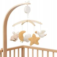 Karuzele dla niemowląt - Little Dutch Drewniana karuzela do łóżeczka Newborn Naturals FSC - miniaturka - grafika 1