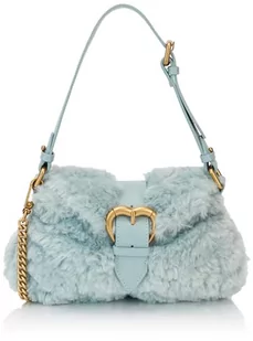 Pinko Damska torba Jolene Shoulder Mini ze sztucznego futra, E68m_bruma szary-czekoladowe złoto, E68 m Bruma, szaro-czekoladowe złoto - Torebki damskie - miniaturka - grafika 1