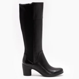 Un Rosa Hi [black combi leather] - rozmiar 41.5 - Kozaki damskie - miniaturka - grafika 1
