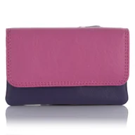 Portfele - Kolorowy portfel damski na bilon i klucze Visconti RB-99 - jagodowy - miniaturka - grafika 1