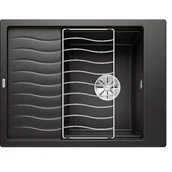 Zlewozmywaki - Blanco Zlew ELON 45S Czarny odwracalny InFino kratka ociekowa 525880 - miniaturka - grafika 1