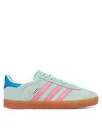 Buty dla dziewczynek - adidas Sneakersy Gazelle JP7125 Zielony - miniaturka - grafika 1