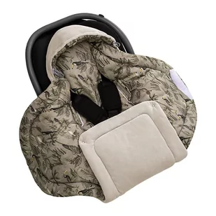 Sleepee Otulacz/Kocyk Do Fotelika Samochodowego Magic Jungle Khaki - Rożki i beciki - miniaturka - grafika 1