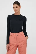 Bluzki damskie - Columbia longsleeve funkcyjny Midweight Stretch kolor czarny - miniaturka - grafika 1