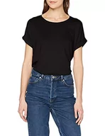 Koszulki i topy damskie - ONLY Damski jednokolorowy T-shirt Basic Okrągły dekolt Krótki rękaw Top ONLMOSTER, ciemnoszary melanż, L - miniaturka - grafika 1