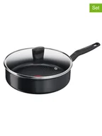 Zestawy garnków i patelni - Tefal 2-częściowy zestaw "Easy Cook" w kolorze czarnym - Ø 24 cm - miniaturka - grafika 1