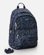 Plecaki - Rip Curl, Plecak sportowy Double Dome + gumka (24L), 021WBA-49, Granatowy - miniaturka - grafika 1