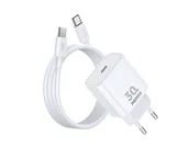 Kable USB - ŁAD SIEC REMAX FIGEN SERIES 30W USB-C RP-U71 GaN + KABEL C/C 1M WHITE - miniaturka - grafika 1