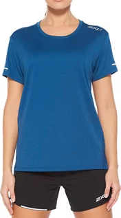 Koszulki sportowe damskie - 2XU Xvent G2 Koszula z krótkim rękawem Kobiety, niebieski XL 2021 Koszulki do biegania krótki rękaw WR6375A-POSSRF-XL - grafika 1