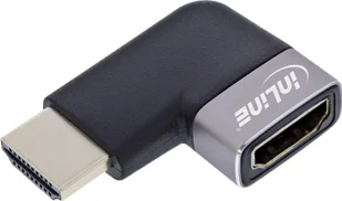InLine® HDMI Adapter, HDMI A Stecker / Buchse, 90° links, 8K UHD - Złącza, przejściówki, adaptery - miniaturka - grafika 1