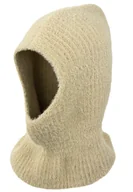 Czapki dla dzieci - Kaptur MAYA dla dziewczynki na zimę beż - miniaturka - grafika 1