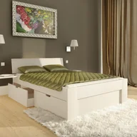 Łóżka - TARTAK MEBLE Łóżko OLE TARTAK MEBLE drewniane Rozmiar 140x200 Wybarwienie Białe Szuflada Tak PS2594_65807 - miniaturka - grafika 1