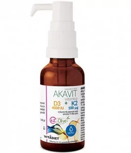 Vitadiet Akavit Witamina D3 4000 Iu +K2 100 Mcg - Witaminy i minerały - miniaturka - grafika 1