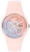 Zegarki damskie - Zegarek Swatch SO32P103-5300 FLEETINGLY PINK PAY! - - miniaturka - grafika 1