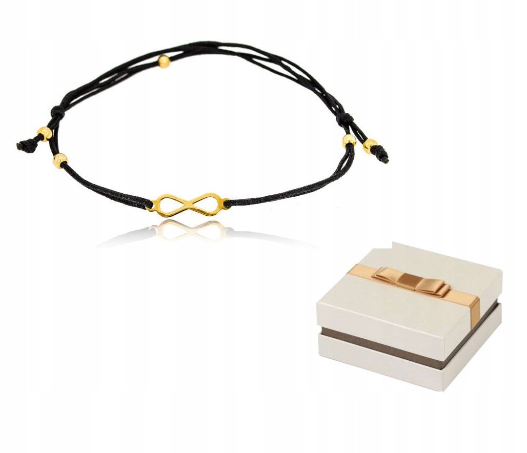 Bransoletka Złota na Nogę Znak Nieskończoności BZ94