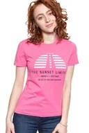 Koszulki i topy damskie - Lee T Shirt Damski Sunset Tee Chrome Pink L42Xepne-S - miniaturka - grafika 1