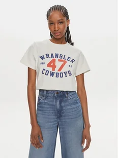 Wrangler T-Shirt 112350277 Écru Regular Fit - Koszulki i topy damskie - miniaturka - grafika 1