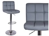 Taborety i hokery - Krzesło barowe ARAKO szare - miniaturka - grafika 1