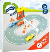 Tory, garaże, parkingi - Small Foot Drewniany tor wyścigowy ze stacją benzynową 12013 Small Foot 724836 - miniaturka - grafika 1