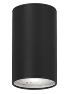 Lampy pozostałe - CARUPANO LE61437 Lampa natynkowa cylindryczna czarna z aluminiowym korpusem - miniaturka - grafika 1