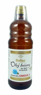 dr Budwig INSTYTUT WŁÓKIEN NATURALNYCH Olej lniany do diety tłoczony na zimno 500ml OKAZJA - Olej spożywczy - miniaturka - grafika 1