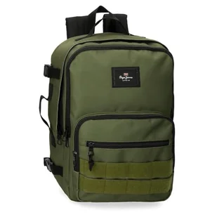 Pepe Jeans Aris Evergreen Plecak kabinowy na laptopa 15,6" Khaki 31x44x20 cm Poliester by Joumma Bags - Torby na laptopy - miniaturka - grafika 1