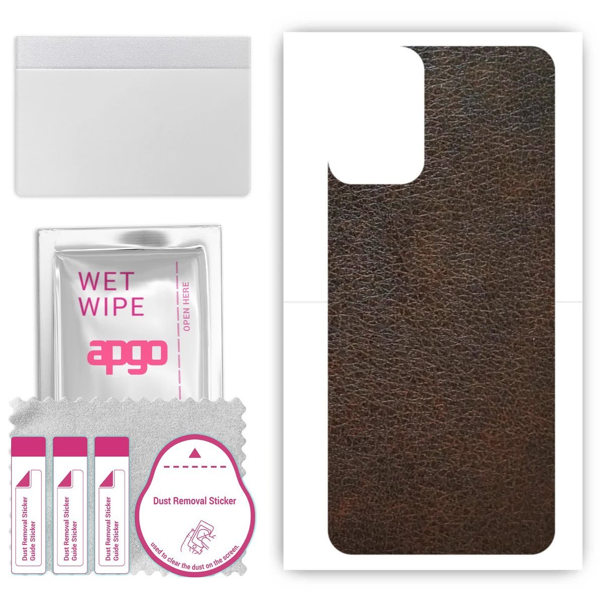 Folia naklejka skórka strukturalna na TYŁ do Motorola Moto G Power 5G 2024 - Skóra Brązowa - apgo SKINS