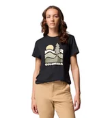 Koszulki i topy damskie - Columbia Damska koszulka z krótkim rękawem z nadrukiem Ruby Springs, czarna, Get Hiked, L - miniaturka - grafika 1