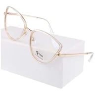 Okulary korekcyjne, oprawki, szkła - Okulary kocie do komputera damskie z filtrem BLUE Light zerówki 2588-3 - miniaturka - grafika 1
