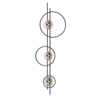 Lampy ścienne - Potrójna lampa ścienna z bursztynowymi kloszami K-5348 z serii CORSA - miniaturka - grafika 1