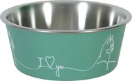 Miski dla psów - ZOLUX Antypoślizgowa miska dla kota LOVE kol. zielony 400ML - miniaturka - grafika 1
