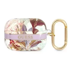 Guess GUAPHHFLU AirPods Pro cover fioletowy/purple Flower Strap Collection - Akcesoria do słuchawek - miniaturka - grafika 1