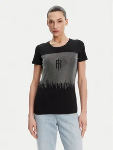 Fracomina T-Shirt FP25ST3002J449N4 Czarny Regular Fit - Koszulki i topy damskie - miniaturka - grafika 1