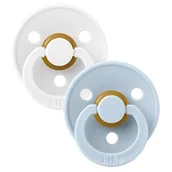 Smoczki uspokajające - Bibs Colour 2-Pack White & Baby Blue S Smoczek Uspokajający Kauczuk Hevea - miniaturka - grafika 1