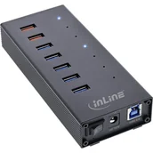 Huby USB - InLine 35395I huby i koncentratory USB 3.2 Gen 1 (3.1 Gen 1) Type-B 5000 Mbit/s Czarny 35395I - miniaturka - grafika 1