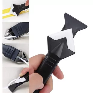 Ag708 Szpachelka Do Usuwania Silikonu Fug Spoin Skrobak Wymienne Nakładki X 6 - Narzędzia murarskie - miniaturka - grafika 1