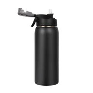 Shakery i bidony sportowe - Majestic Sport, butelka termicza Delta, czarna, 750 ml - miniaturka - grafika 1