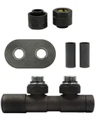 Zawory i kraniki - Zawór regulacyjny 50mm TWINS ciemny grafit strukturalny lewy Cu All in One - miniaturka - grafika 1