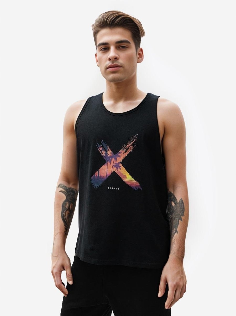BEZRĘKAWNIK Tank Top Męski Koszulka Bez Rękawów Czarny Point X Vice XXL