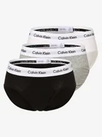 Majtki męskie - Calvin Klein Slipy pakowane po 3 szt. Mężczyźni Bawełna szary|biały|czarny jednolity, S - miniaturka - grafika 1